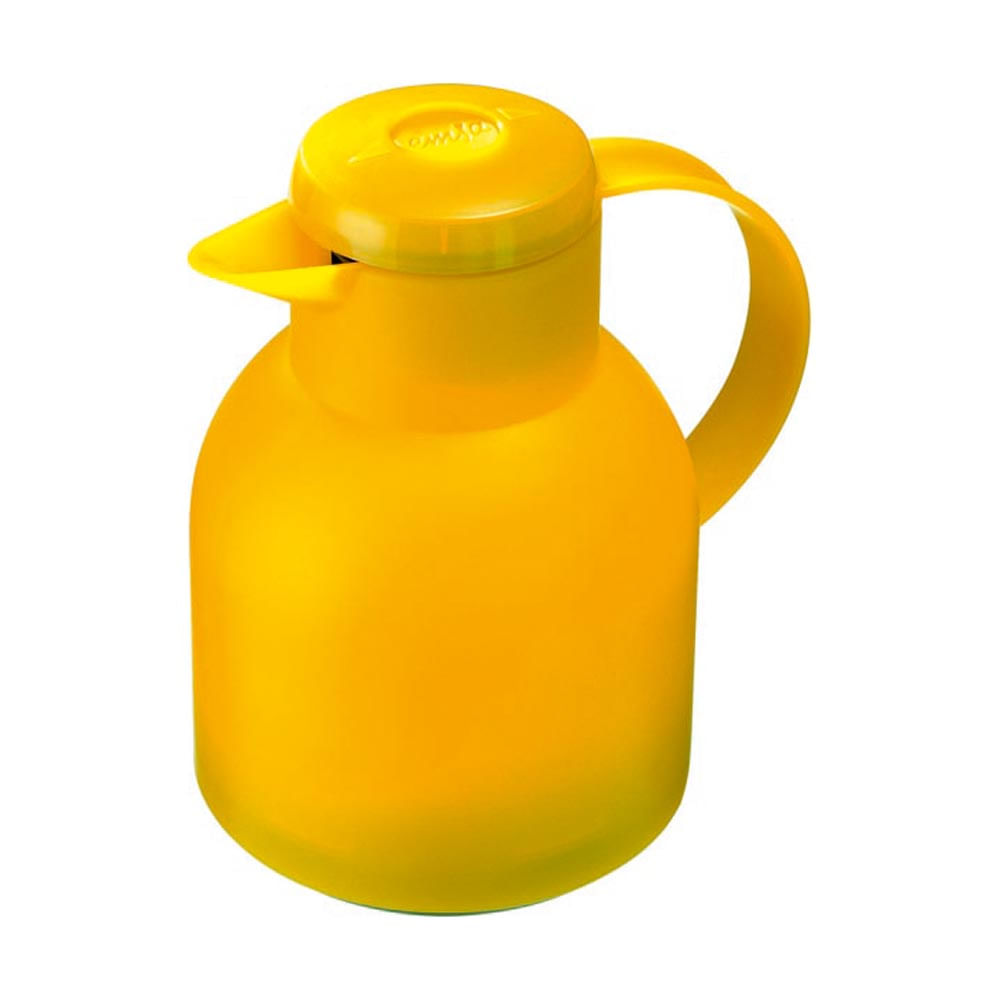 Encontraproduto.com.br - Garrafa Térmica de 1 Litro Quick Press Samba Emsa Amarela