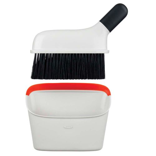 Vassoura e Pá Compacta OXO Branco e Laranja