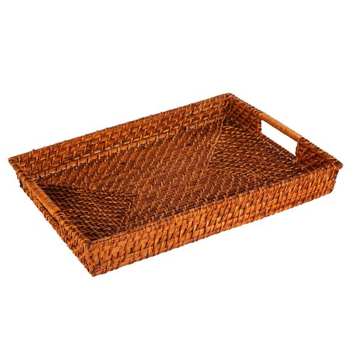 Bandeja Retangular em Rattan 45cm x 31cm Kenya