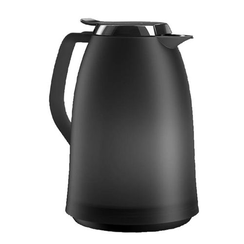 Garrafa Térmica 1L Quick Tip Mambo Translúcida Emsa Preta