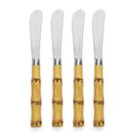 CONJUNTO-DE-4-ESPATULAS-PARA-PATE-EM-ACO-INOX-BAMBOO-KENYA