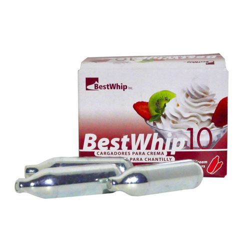Gás para Garrafa de Chantily com 10 Ampolas Best Whip