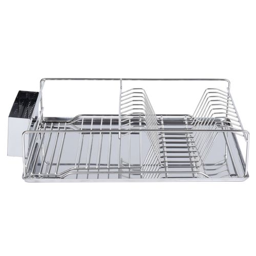 Escorredor de Louças com Porta Talheres em Aço Inox Kenya