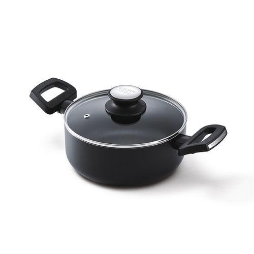 Caçarola com Tampa em Alumínio 24cm Salsa para Indução Beka Preto
