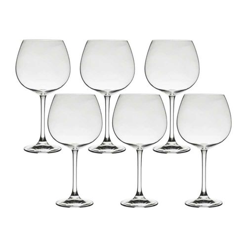 Conjunto de 6 Taças de Gin em Cristal 850ml Flamenco Bohemia