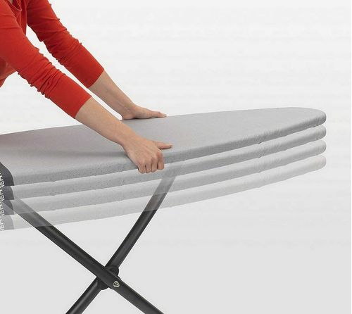 Capa para Tábua de Passar em Algodão Metalizado 135cm x 45cm  Brabantia D Cinza