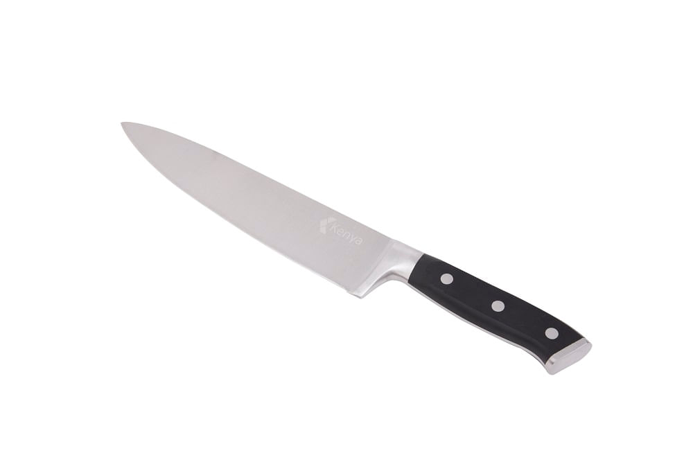 【koki A2 STAINLESS FLAT】 Faca do Chef em Aço Inox de 20cm Kenya - Spicy