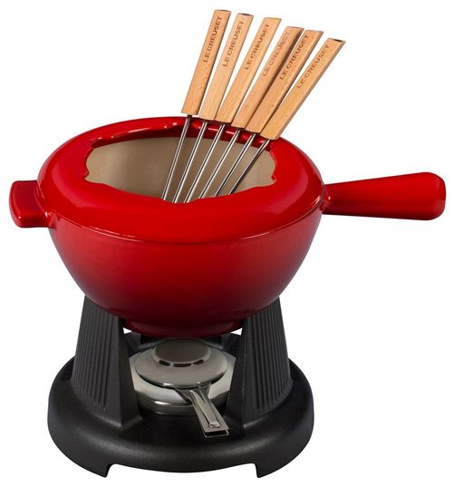 Fondue com 8 Peças em Ferro Fundido Le Creuset Vermelho