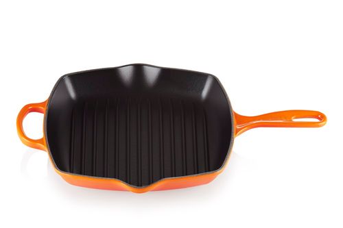 Grelha Quadrada Signature 26cm de Indução Le Creuset Laranja