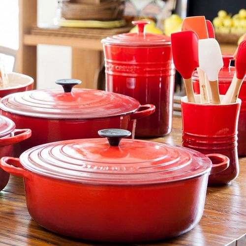 Porta Utensílios em Cerâmica Le Creuset Vermelho