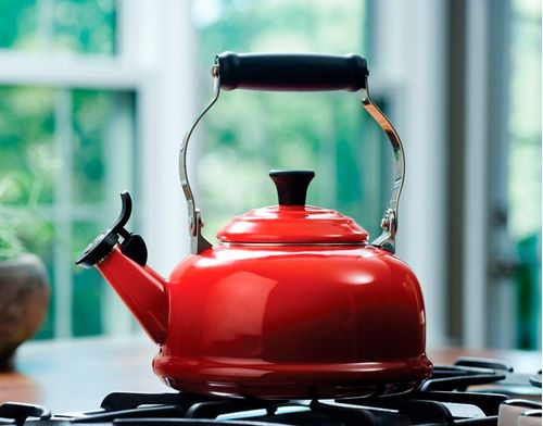 Chaleira Apito em Aço Esmaltado 1,6 Litros Le Creuset Vermelha