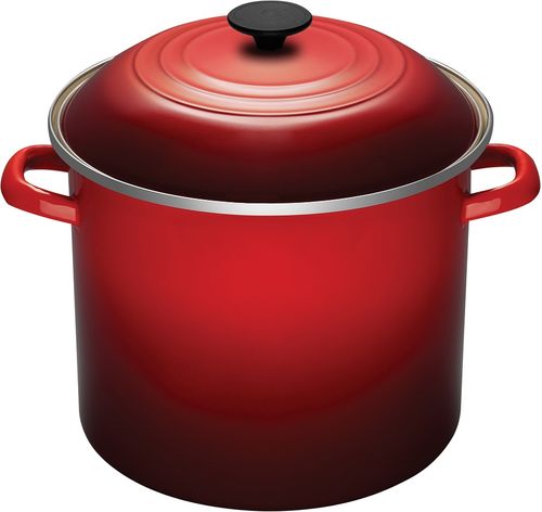Stock Pot em Aço Esmaltado 26cm para Indução Le Creuset Vermelho