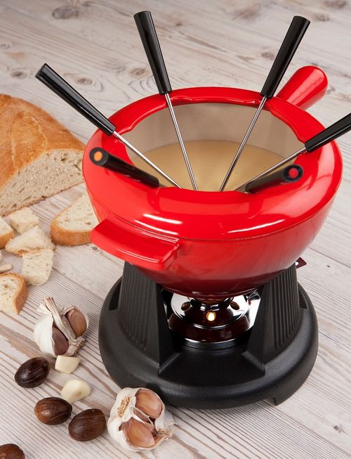 Fondue com 8 Peças em Ferro Fundido Le Creuset Vermelho