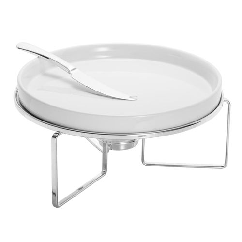 Rechaud em Cerâmica para Queijo Brie com Faca em Inox 27cm Wolff