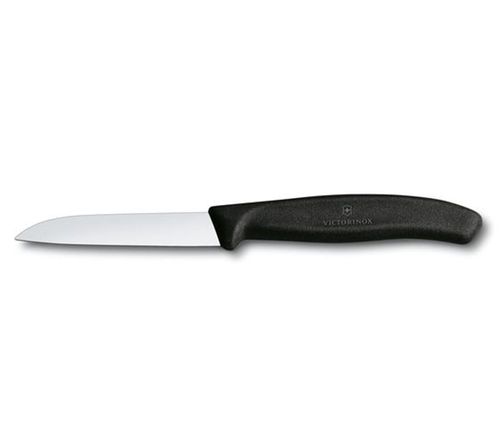 Faca Swiss Classic lâmina lisa 8cm Preta