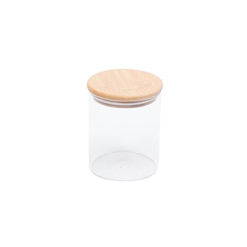 Pote Redondo Kitchen em Vidro com Tampa de Bambu 650ml Kenya