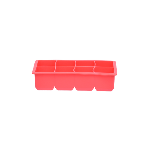 Forma de Gelo Big Ice em Silicone para 8 Cubos 21x11x5cm Kenya Vermelha