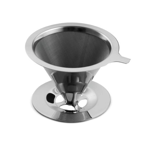 Filtro para Café Reutilizável em Inox 8x11,5x13,5cm Mimo Style Prata