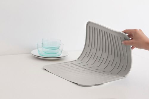 Tapete Escorredor para Louças em Silicone Brabantia Cinza Claro
