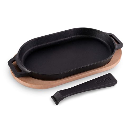 Chapa de Ferro Fundido com Apoio de Madeira Sizzler Ooni