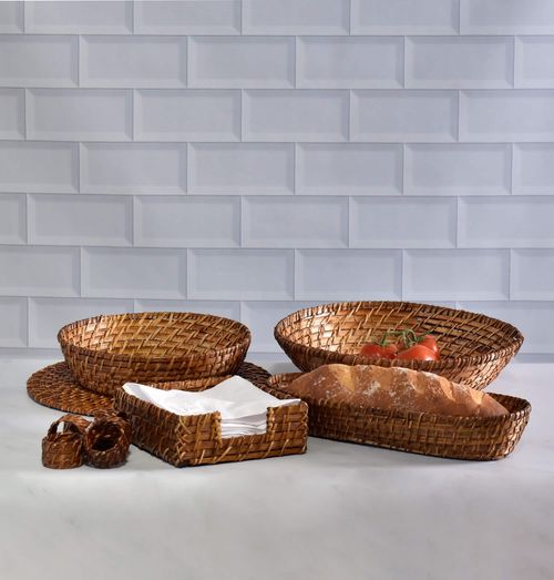 Suporte para Guardanapo em Rattan 18cm Kenya