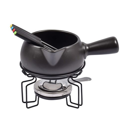 Fondue 7 Peças em Cerâmica 23cm Dynasty Preto