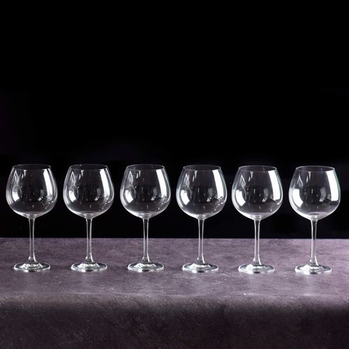 Conjunto de 6 Taças de Gin em Cristal 850ml Flamenco Bohemia