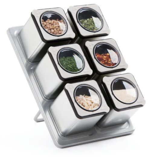 Porta Condimentos Magnéticos 7 Peças em Inox 60ml Kenya