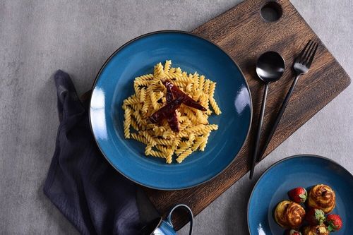 Prato de Sobremesa Marrakesh em Cerâmica 21cm Spicy Azul