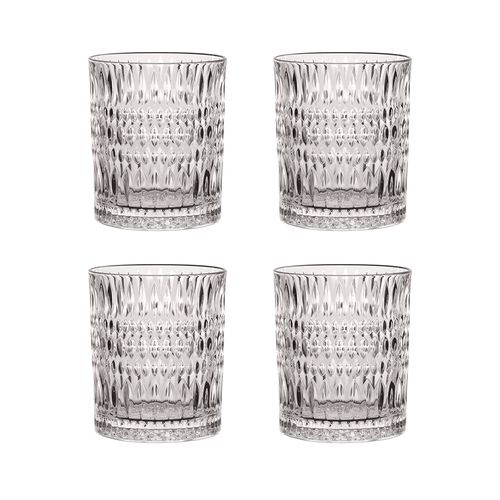 4 Copos Baixos Ethno em Vidro Cristal 294ml Nachtmann