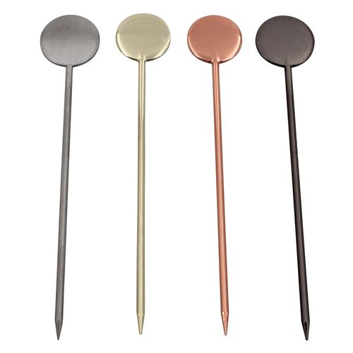 4 Palitos para Aperitivos em Aço Inox 11,5cm Fracalanza Bicolor