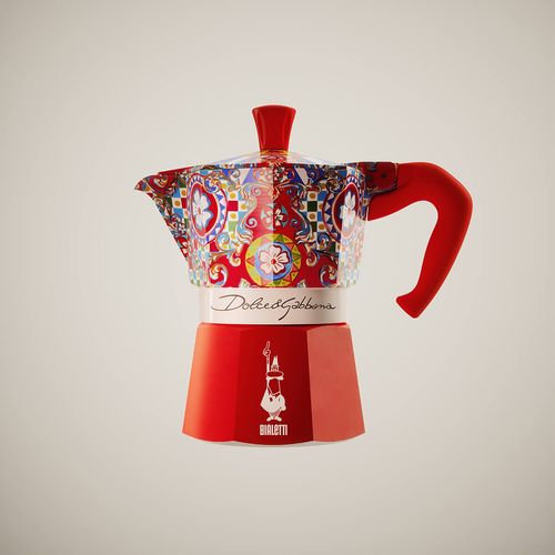 Cafeteira Moka Dolce & Gabbana 3 Xícaras 130ml Bialetti Vermelha