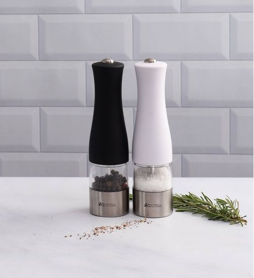 Moedor para Sal e Pimenta Elétrico 70ml Maxwell & Williams Branco