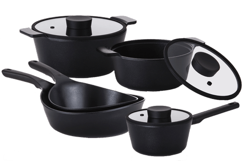 5 Panelas Vulkan em Cerâmica para Indução Neoflam Preto