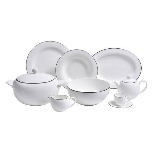 Xícara de Café Silver em Porcelana 110ml Strauss Branca