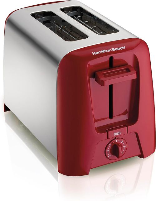 Torradeira 2 Fatias Aço Inox 750W 127V Hamilton Beach Vermelha