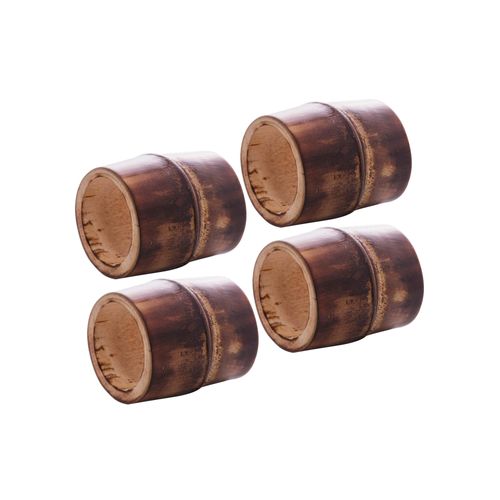 4 Anéis para Guardanapo em Bambu 5cm Wolff