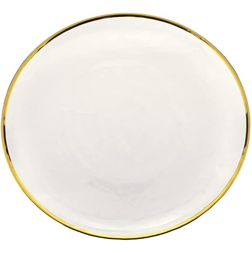 Prato de Sobremesa Agate em Cristal 21cm Wolff Dourado