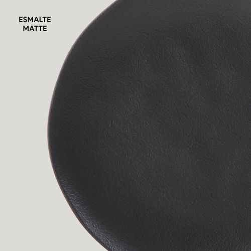 Prato Raso Geo Carbon Matte 26cm Porto Brasil Preto