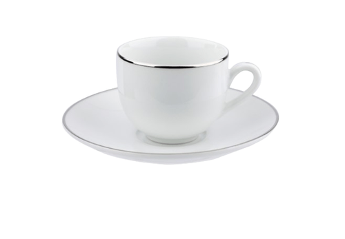 Xícara de Chá em Porcelana Legacy Silver 220ml L’Hermitage Branca