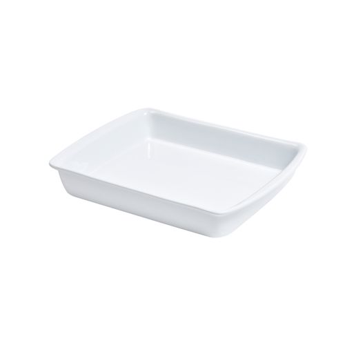 Travessa Retangular em Cerâmica 31x20cm 1,7L Kenya Branca