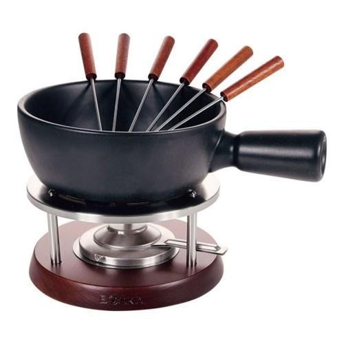 Fondue em Cerâmica 9 Peças Nero 1,3L Boska Preto