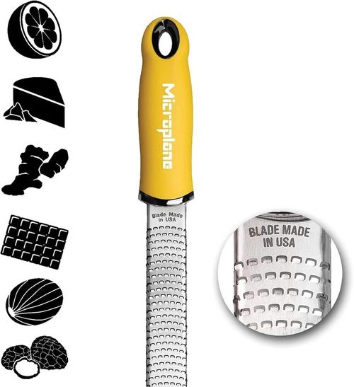 Ralador em Aço Inox Classic Zester Microplane Amarelo