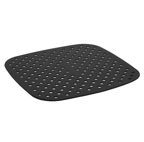 Tapete Protetor Air Fryer Fritadeira em Silicone Quadrado Preto