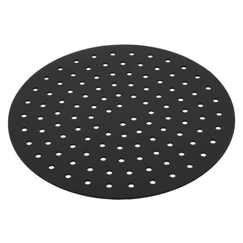 Tapete Protetor Air Fryer Fritadeira em Silicone Redondo Preto