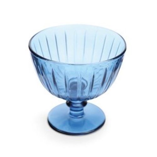 4 Taças de Sobremesa em Cristal Ecológico 270ml Azul