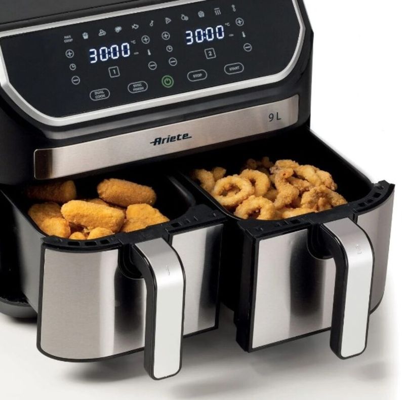 4083190019_8003705122017_Fritadeira_Air_Fryer_Dupla_9_Litros_1700W_127V_Ariete_Preta_6