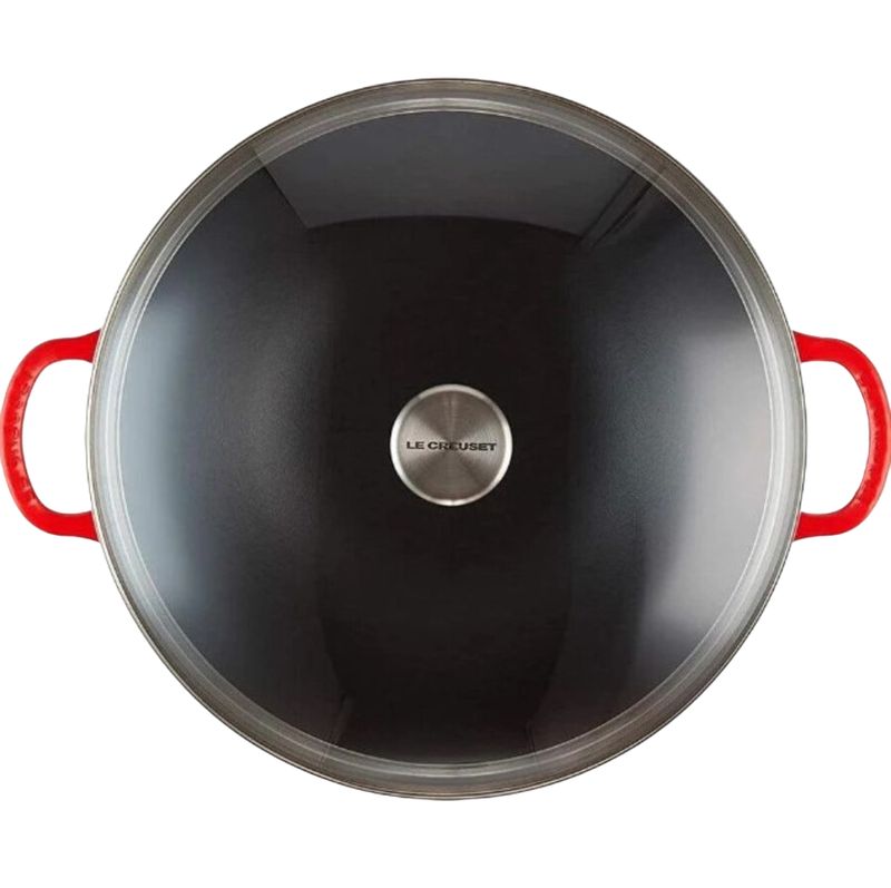 4082380161_0024147264255_Panela_Wok_Ferro_com_Tampa_32cm_Signature_Le_Creuset_Vermelha_3