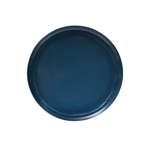 Prato de Sobremesa em Porcelana Mood Glossy 19cm Spicy Azul Petróleo