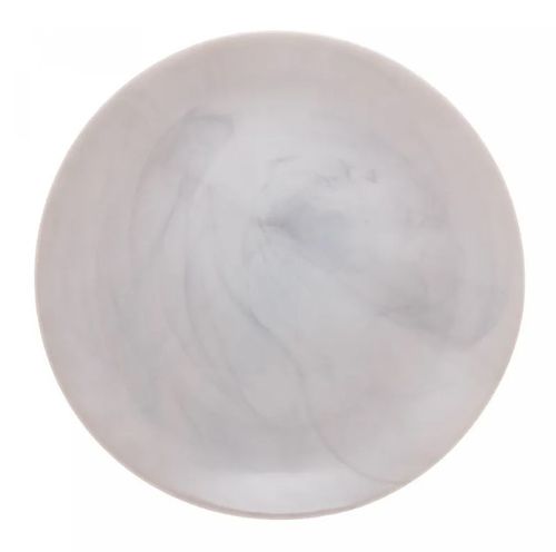 Prato Raso em Vidro Diwali Marble 25cm Luminarc Cinza Claro